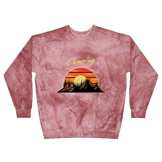 Camping Adventure In Mountains Blast Sweatshirts