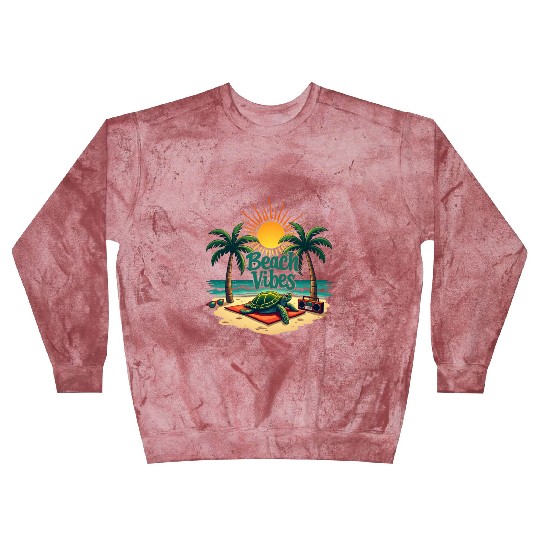 Beach Vibes Turtle Blast Sweatshirts