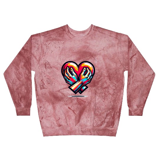 Valentine day Hands Holding a Heart Blast Sweatshirts