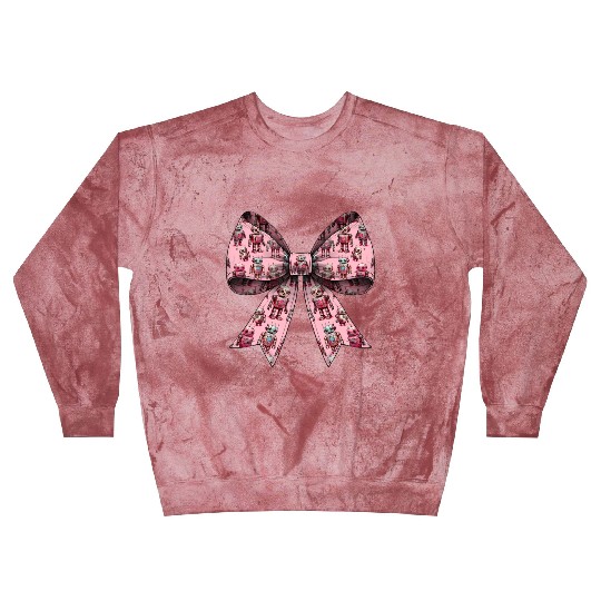 Coquette Bow Robot Mothers Day Robotics Pattern Blast Sweatshirts