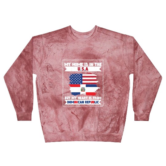 My Home The USA Heart From Dominican Republic US Blast Sweatshirts