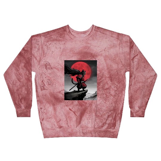 Japanese Cat Samurai Cat Blast Sweatshirts