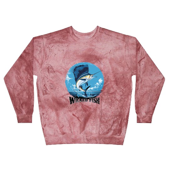 Wicked Fish Sailfish Adventure Ocean Breeze Blast Sweatshirts