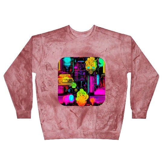 Neon UV Style Vintage 80s Retro Blast Sweatshirts
