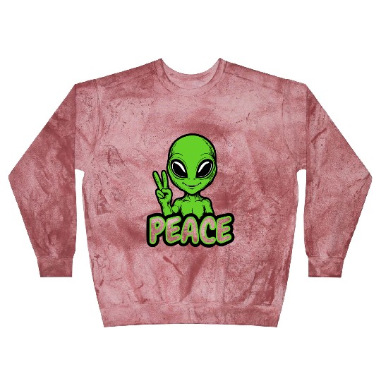 Grey Alien Peace Blast Sweatshirts