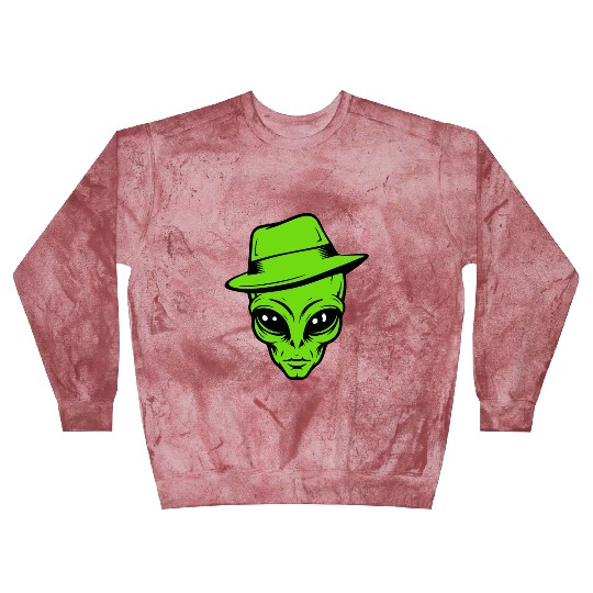 Grey Alien Retro Gangster Blast Sweatshirts