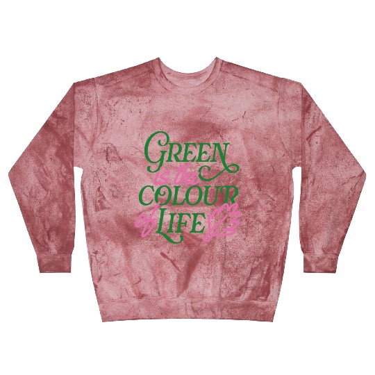 Vibrant Green Life Affirmation Blast Sweatshirts