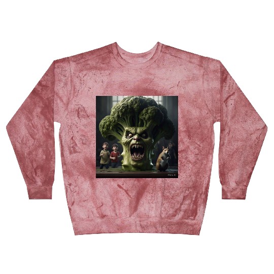 a hyper realistic cinematicmean broccoli. Blast Sweatshirts