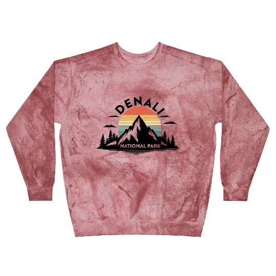 Retro Denali National Park US Vintage Denali Blast Sweatshirts