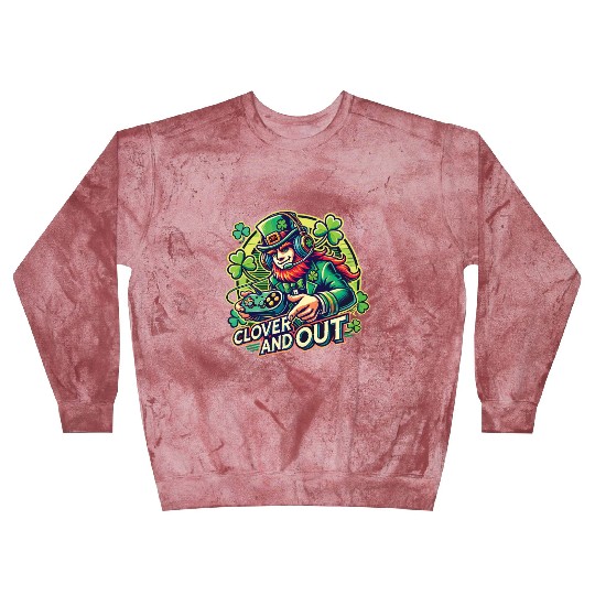 Clover And Out St. Patricks Day Gaming Design Blast Sweatshirts