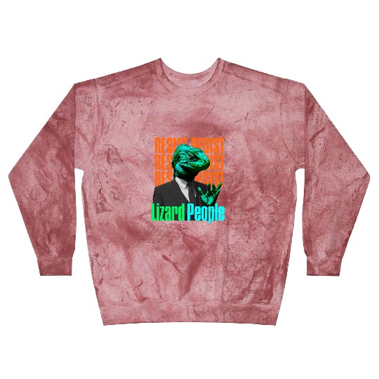 Resist Reptilians Lizard People Blast Sweatshirts