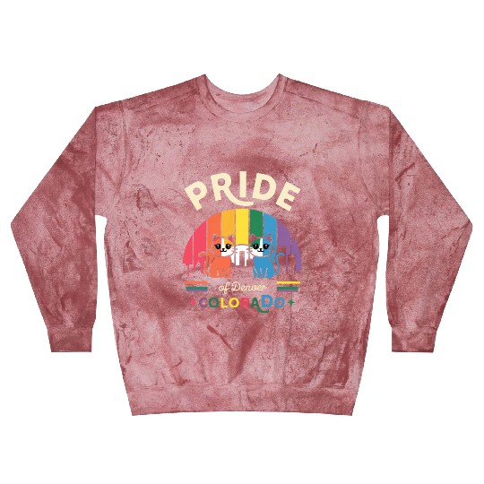 Pride of Dallas City Texas USA Rainbow Flag Blast Sweatshirts
