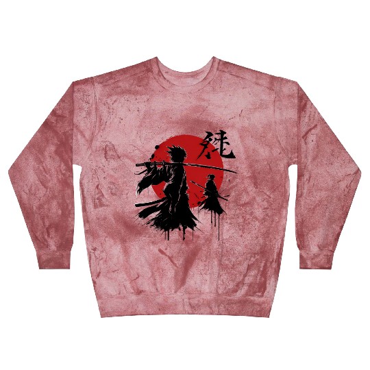 Shadow Samurai Warriors Under Blood Moon Blast Sweatshirts