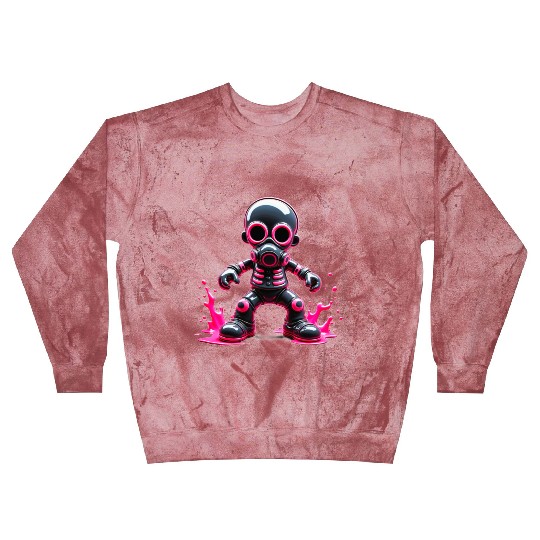 Neon Wasteland: The Cyberpunk Gas Mask Warrior Blast Sweatshirts