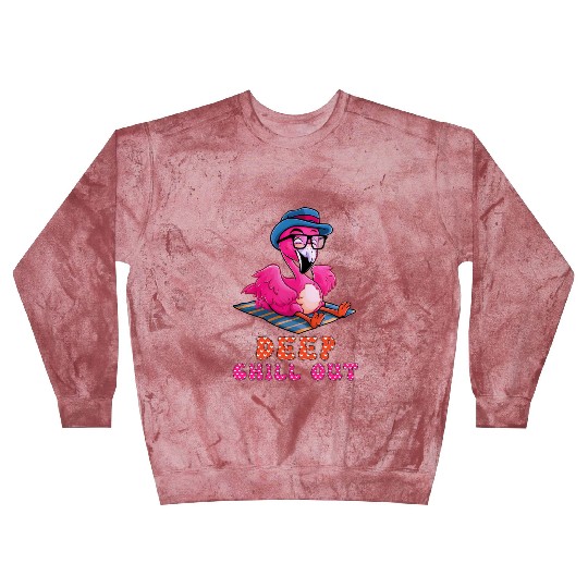Deep Chill Out Flamingo Summer Vacation Blast Sweatshirts