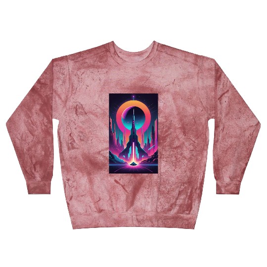 Neon Horizon: The Future of Space Exploration Blast Sweatshirts