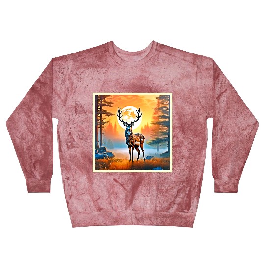 Golden Deer Twilight Peak Blast Sweatshirts
