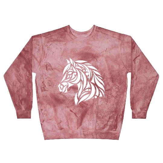 Tribal Horse Head Portrait Pony Tattoo Blast Sweatshirts