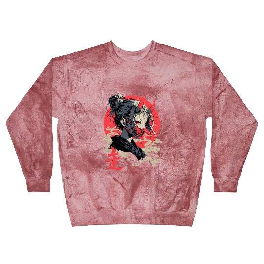 Beautiful Japanese Demon Anime Girl Waifu Geisha Blast Sweatshirts
