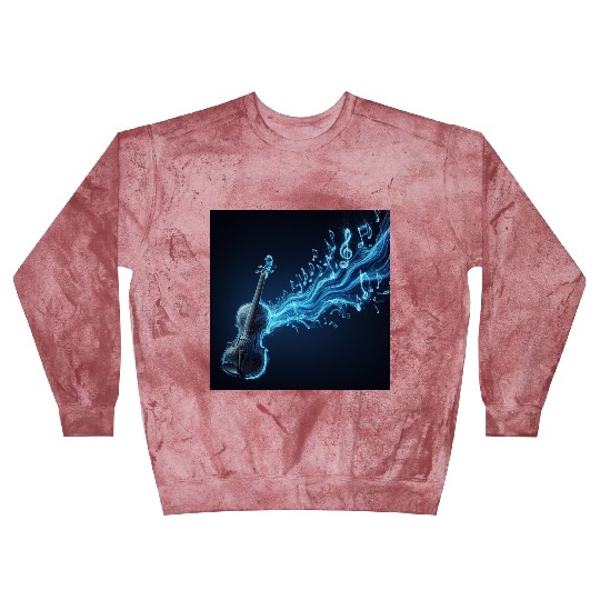 Neon Blue Violin Blast Sweatshirts