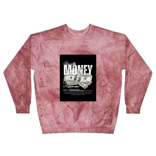 White and Grey Vintage Money Streetwear Blast Sweatshirts