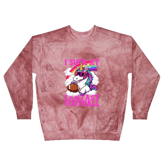 Fantasy Football Loser Unicorn I Suck At Fantasy Blast Sweatshirts