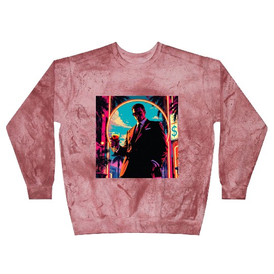 "Power & Neon" – 80s Crime Aesthetic Art Print Blast Sweatshirts