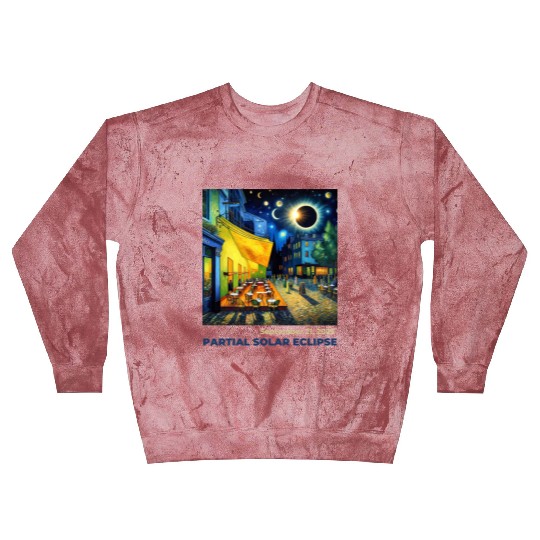 Partial Solar Eclipse Night Scene Art September Blast Sweatshirts