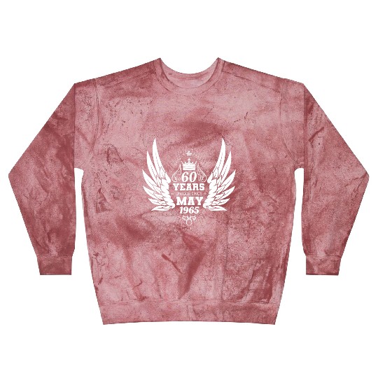 60th birthday angel wings unique since May 1965 Blast Sweatshirts