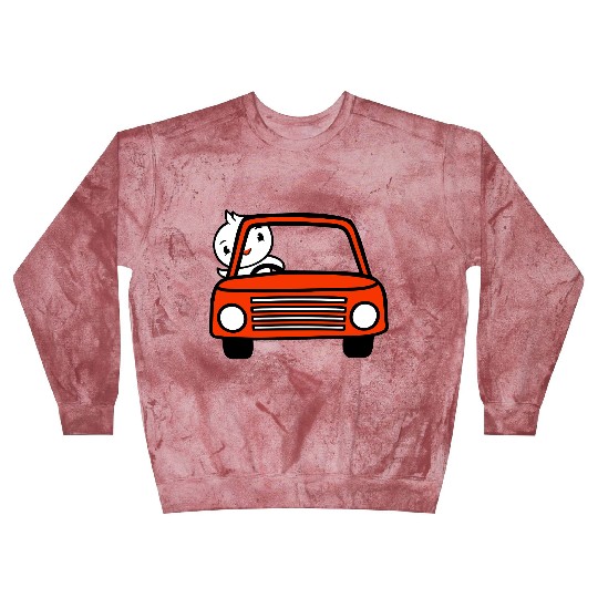 Duck Car Driver Fast Vehicle Greeting Waving Cute Blast Sweatshirts