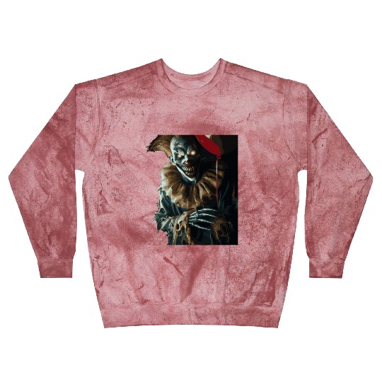 Creepy Ghost Clown with Red Balloon – Blast Sweatshirts