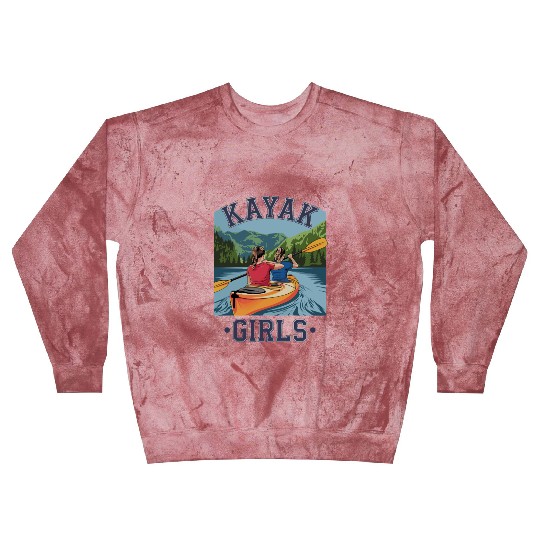 Kayak Girls Adventure in Scenic Nature Waters Blast Sweatshirts