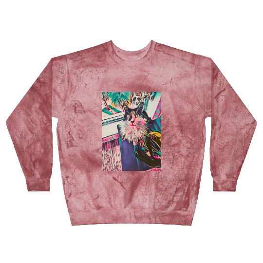 Tropical Funky Cat Blast Sweatshirts
