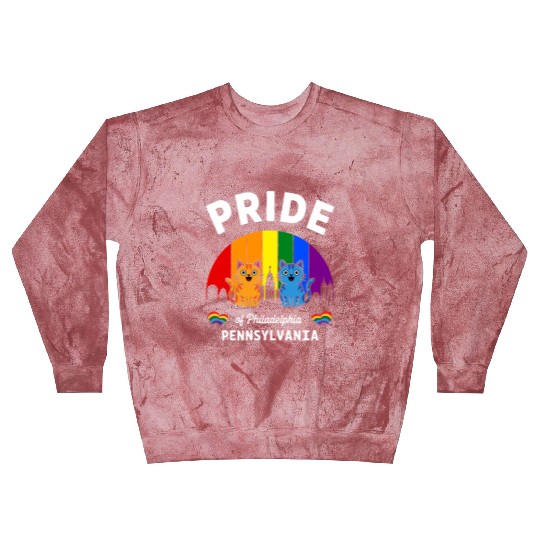 Pride of Philadelphia City Pennsylvania USA Rainbo Blast Sweatshirts