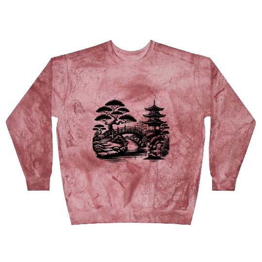 Harmonious Path To The Japanese Temple Garden Blast Sweatshirts