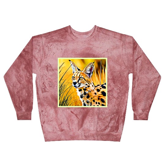 Vivid Cheetah in Golden Savannah Artwork Blast Sweatshirts