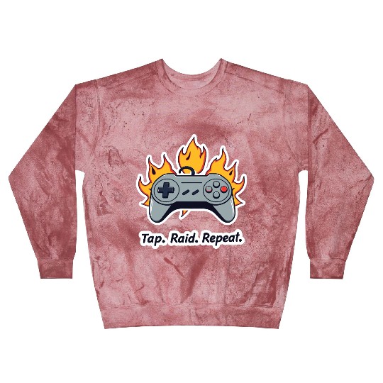Tap. Raid. Repeat. – Retro Gamer Controller On Fir Blast Sweatshirts