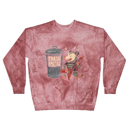 Funny Opossum Thrash Metal Guitar Vintage Pun Blast Sweatshirts