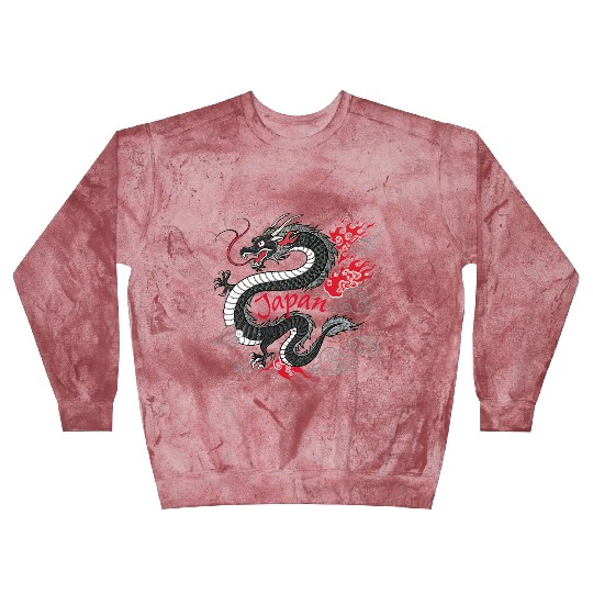 Majestic Japanese Dragon Tattoo Style Art design Blast Sweatshirts