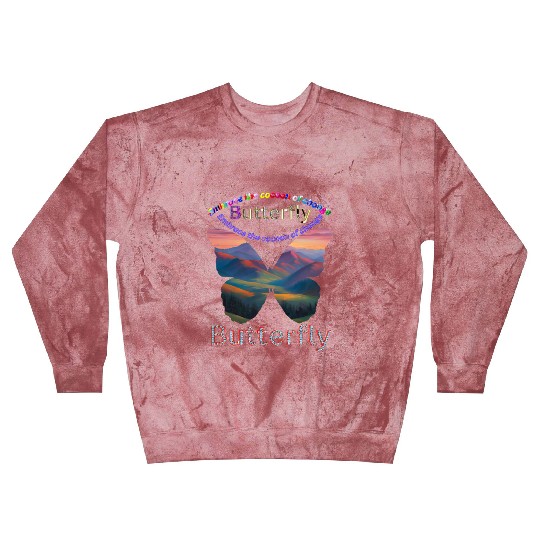 "Vibrant Butterfly 'Embrace Change' Blast Sweatshirts