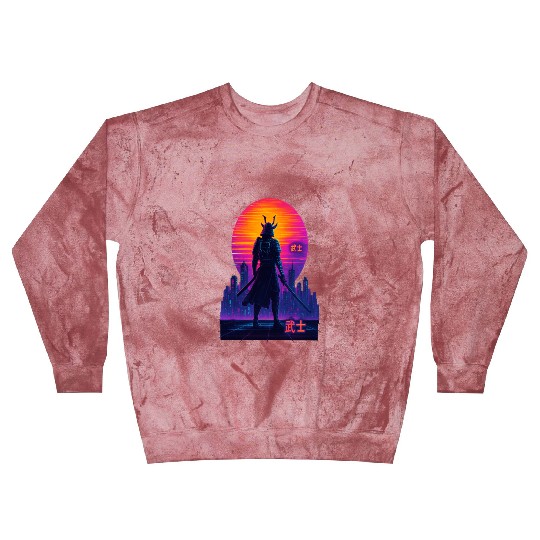 Neon Samurai - Cyberpunk Warrior Art Blast Sweatshirts