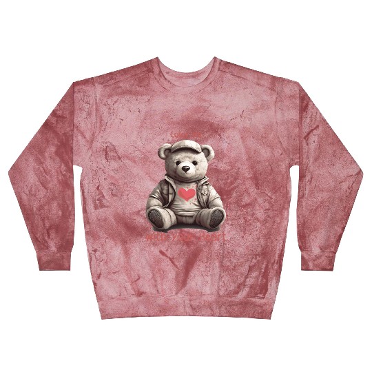 teddy bear - color me with your heart Blast Sweatshirts