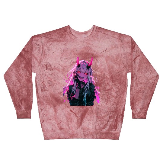 Anime Demon Girl Kawaii Waifu Japanese Anime Blast Sweatshirts