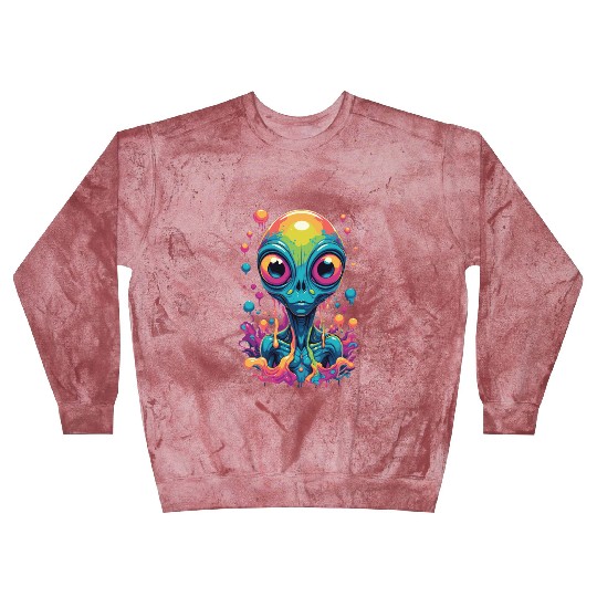 psychedelic alien portrait Blast Sweatshirts