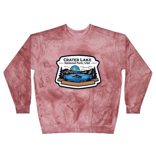 Crater Lake National Park Southern Oregon USA Logo Blast Sweatshirts