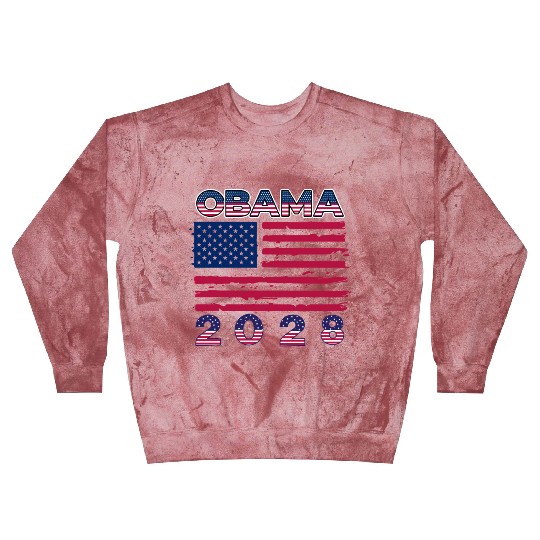 Obama 2028 Vintage Flag Patriotic Politics Protest Blast Sweatshirts