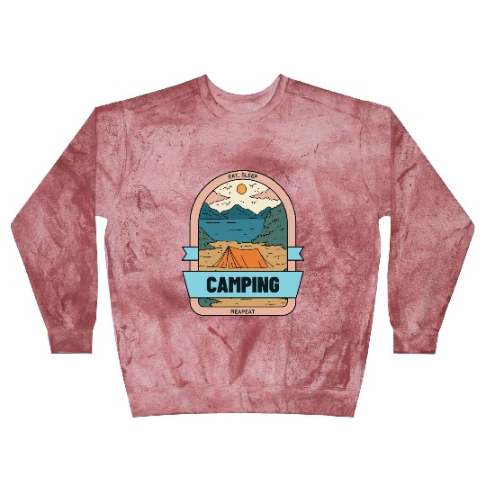 Eat Sleep CAMPING Repeat – Retro Blast Sweatshirts