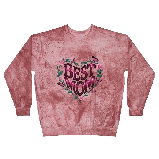 Trendy Best Mom Ever, Mother's Day Heart Floral Blast Sweatshirts