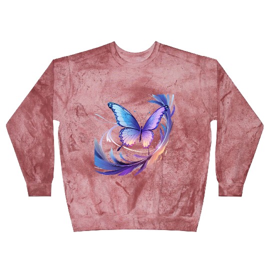 Spectrum Wings – Abstract Floral Butterfly Design Blast Sweatshirts
