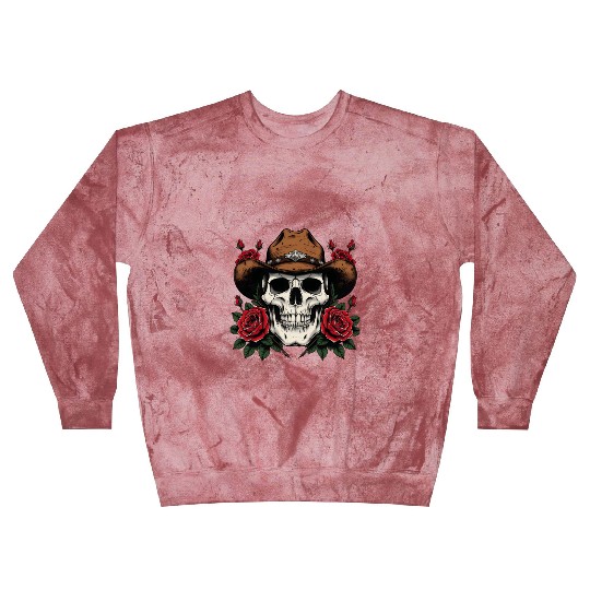 Cowgirl Spirit: Skull & Roses Blast Sweatshirts